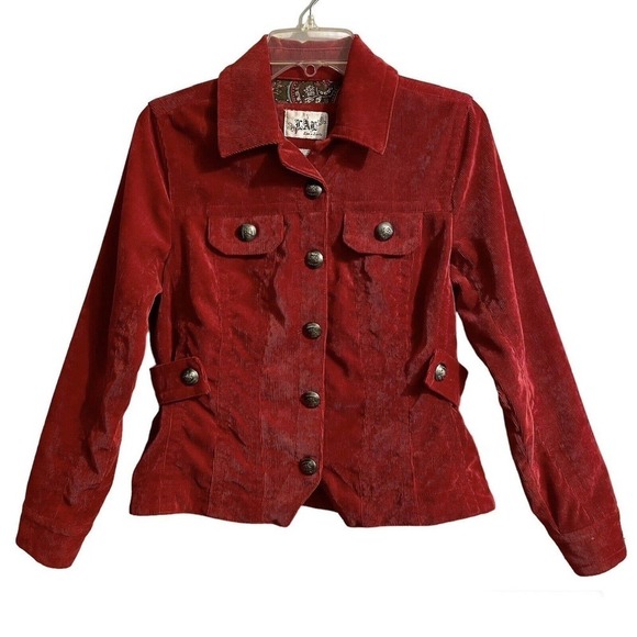 LAL Live A Little Corduroy Jacket Blazer Red Size PS Lightweight Classic… - Picture 1 of 9